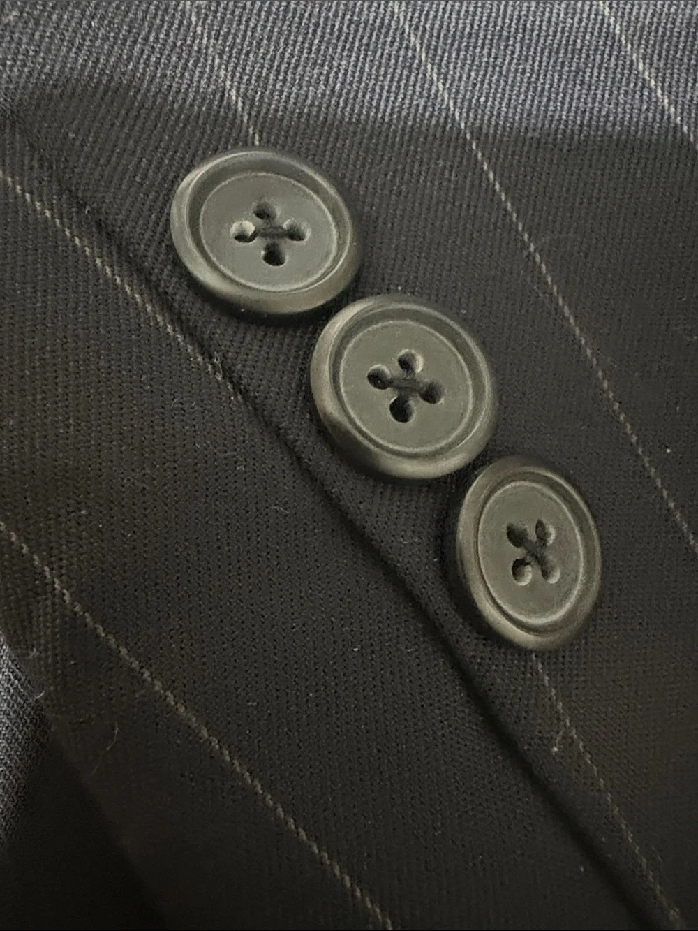 Men's Navy Pinstripe Two-Piece Suit with Brown Accessories